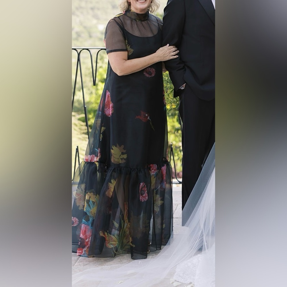 STAUD Calluna Dress Black Floral